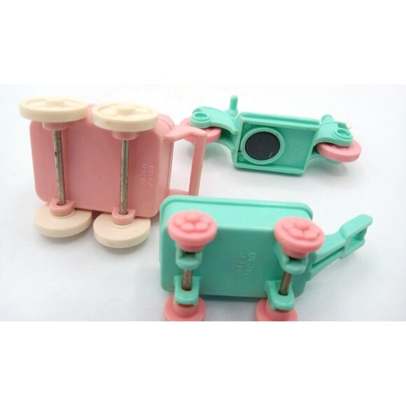 Precious Places Fisher Price Vintage Wagon Buggy Scooter Dollhouse Kids Toys - Picture 7 of 15